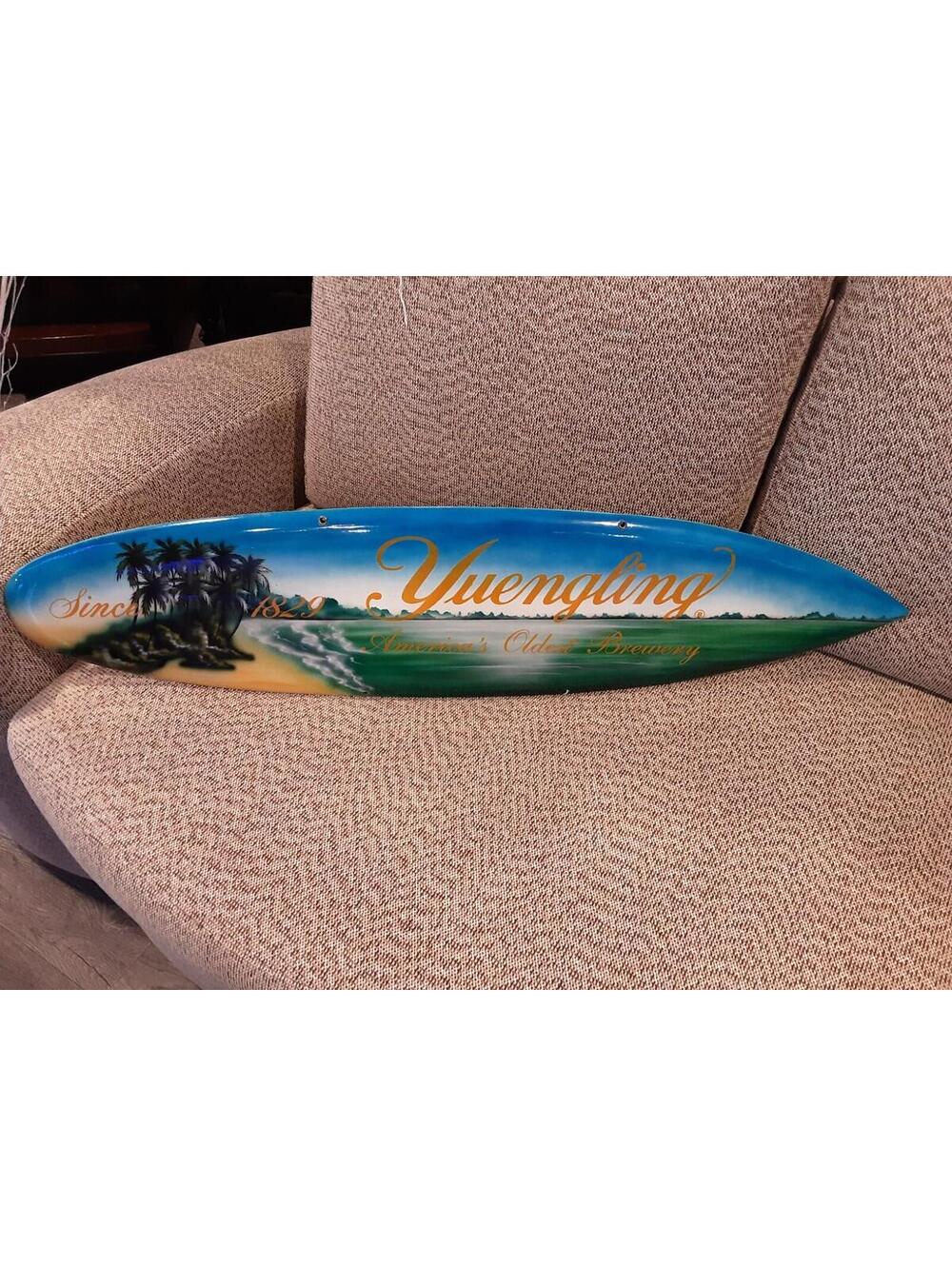 Yuengling Beer Surfboard Style Bar Pub Mancave Wood Sign 39"